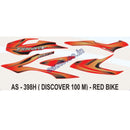 Graphics Sticker Set for Bajaj Discover 100M | Red Vehicle