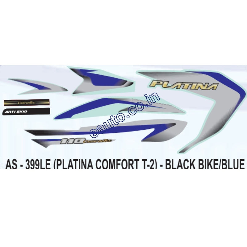 Graphics Sticker Set for Bajaj Platina 110 | ABS | Blue Vehicle