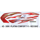 Graphics Sticker Set for Bajaj Platina Comfortec | Type 1 | Red Vehicle