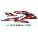 Graphics Sticker Set for Bajaj Platina | New Model | Red Vehicle