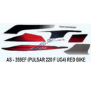 Graphics Sticker Set for Bajaj Pulsar 220 F UG4 | Red Vehicle