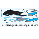 Graphics Sticker Set for Bajaj Pulsar NS 150 | Blue Vehicle