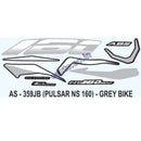 Graphics Sticker Set for Bajaj Pulsar NS 160 | ABS | Grey Vehicle