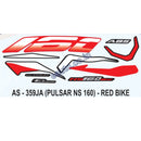 Graphics Sticker Set for Bajaj Pulsar NS 160 | ABS | Red Vehicle