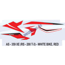Graphics Sticker Set for Bajaj Pulsar RS 200 | Type 3 | White Vehicle | Black Sticker
