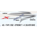 Graphics Sticker Set for Hero CBZ Xtreme | Type 4 | Silver Vehicle