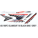 Graphics Sticker Set for Hero Glamour i3S | Type 8 | Black Vehicle | Grey Sticker