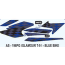 Graphics Sticker Set for Hero Glamour i3S | Type 9 | Blue Vehicle
