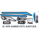 Graphics Sticker Set for Hero Glamour i3S | XTEC FI | Black & Blue Sticker