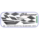 Graphics Sticker Set for Hero Glamour | Type 4 | ASFS | Black Vehicle | Grey Sticker