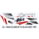 Graphics Sticker Set for Hero Glamour | Type 6 | ASFS | Black Vehicle | Red Sticker
