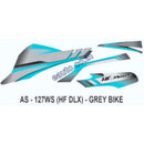 Graphics Sticker Set for Hero HF Deluxe | Grey Vehicle