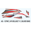 Graphics Sticker Set for Hero HF Deluxe | Type 1 | Silver Vehicle