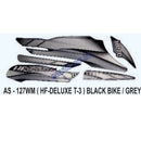 Graphics Sticker Set for Hero HF Deluxe | Type 3 | Black Vehicle | Grey Sticker
