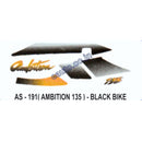 Graphics Sticker Set for Hero Honda Ambition | Black Vehicle