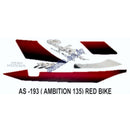 Graphics Sticker Set for Hero Honda Ambition | Red Vehicle