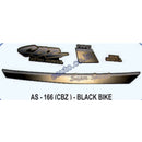 Graphics Sticker Set for Hero Honda CBZ | Black Vehicle