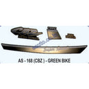 Graphics Sticker Set for Hero Honda CBZ | Green Vehicle