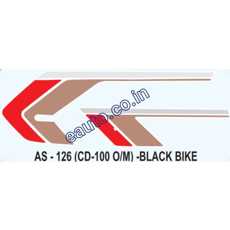 Graphics Sticker Set for Hero Honda CD 100 | Old Model | Black Vehicle