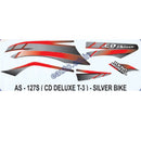 Graphics Sticker Set for Hero Honda CD Deluxe | Type 3 | Silver Vehicle