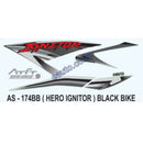Graphics Sticker Set for Hero Honda Ignitor | Black Vehicle