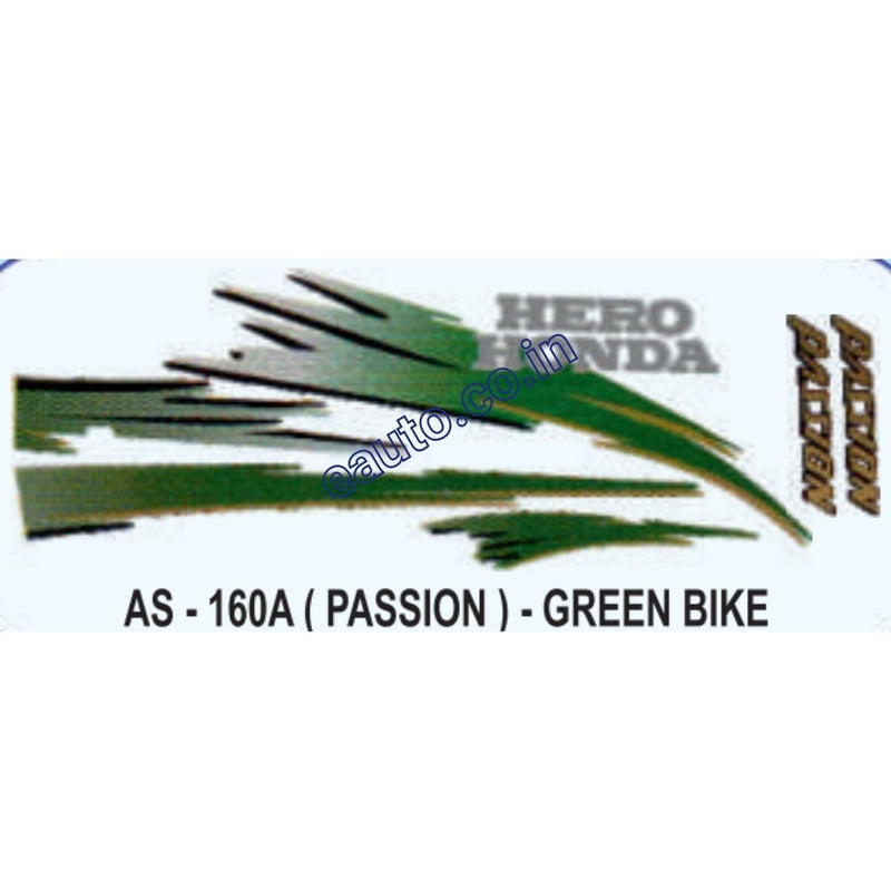 Graphics Sticker Set for Hero Honda Passion | Green Vehicle
