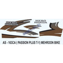 Graphics Sticker Set for Hero Honda Passion Plus | Type 1 | Mehroon Vehicle