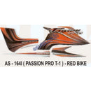 Graphics Sticker Set for Hero Honda Passion Pro | Type 1 | Red Vehicle