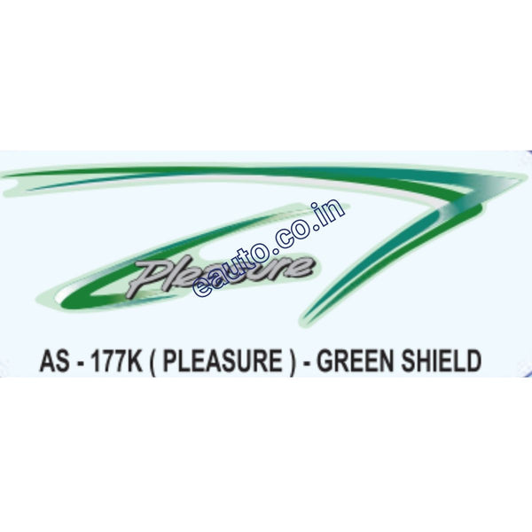 Graphics Sticker Set for Hero Honda Pleasure Green Sticker Both Si