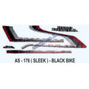 Graphics Sticker Set for Hero Honda Sleek | Black Vehicle