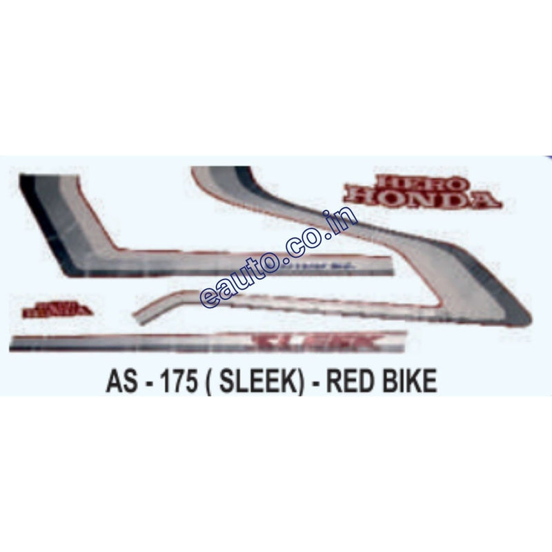 Graphics Sticker Set for Hero Honda Sleek | Red Vehicle
