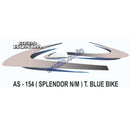 Graphics Sticker Set for Hero Honda Splendor | New Model | Blue Vehicle