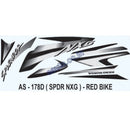 Graphics Sticker Set for Hero Honda Splendor NXG | Red Vehicle