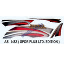 Graphics Sticker Set for Hero Honda Splendor Plus | Limited Edition | Red Sticker