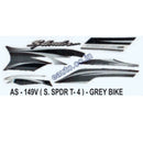 Graphics Sticker Set for Hero Honda Super Splendor | Type 4 | Grey Vehicle