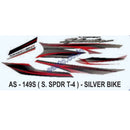 Graphics Sticker Set for Hero Honda Super Splendor | Type 4 | Silver Vehicle