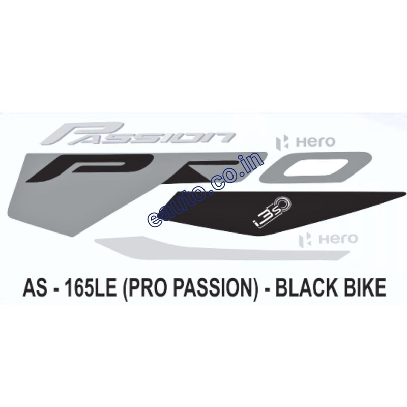 Graphics Sticker Set for Hero Passion Pro i3S | Black Vehicle