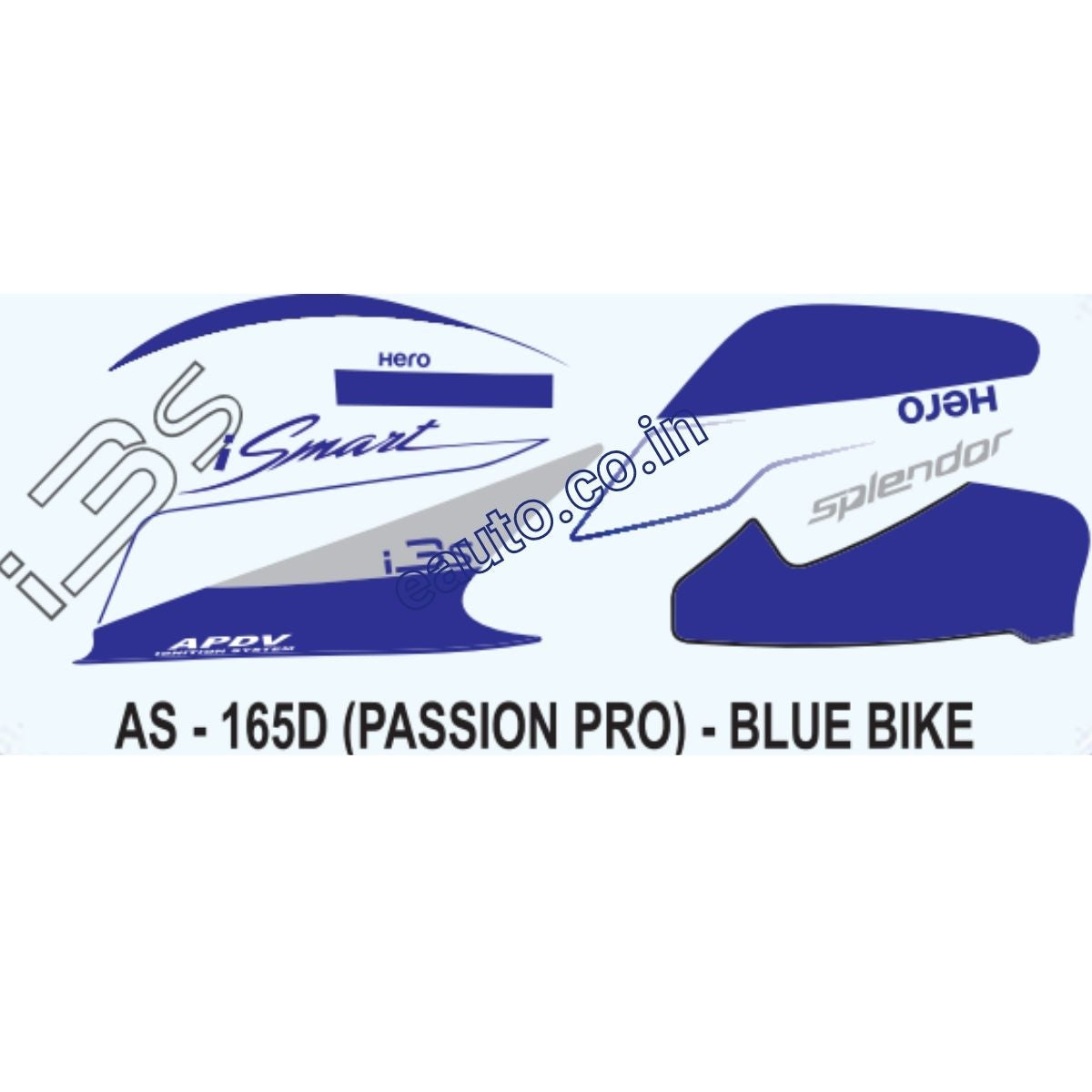 Graphics Sticker Set for Hero Passion Pro | Red Vehicle | Both Sides
