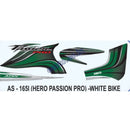 Graphics Sticker Set for Hero Passion Pro | White Vehicle