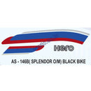 Graphics Sticker Set for Hero Splendor | Old Model | Black Vehicle