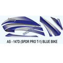 Graphics Sticker Set for Hero Splendor Pro | Type 1 | Blue Vehicle
