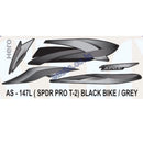 Graphics Sticker Set for Hero Splendor Pro | Type 2 | Black Vehicle | Grey Sticker