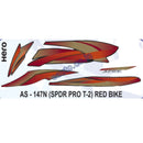 Graphics Sticker Set for Hero Splendor Pro | Type 2 | Red Vehicle