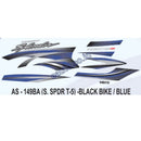 Graphics Sticker Set for Hero Super Splendor 125 | Type 5 | Black Vehicle | Blue Sticker