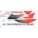 Graphics Sticker Set for Hero Xtreme 160R BS6 | Type 5 | Red Vehicle