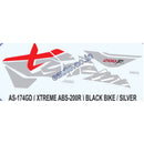 Graphics Sticker Set for Hero Xtreme 200R | ABS | Black Vehicle | Silver Sticker