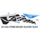 Graphics Sticker Set for Hero Xtreme 200R | ABS | Blue Vehicle | Black Sticker