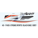 Graphics Sticker Set for Hero Xtreme Sports | Black Vehicle | Grey Sticker
