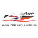 Graphics Sticker Set for Hero Xtreme Sports | Black Vehicle | Red Sticker