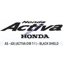 Graphics Sticker Set for Honda Activa | Type 1 | Old Model | Black Shield Sticker